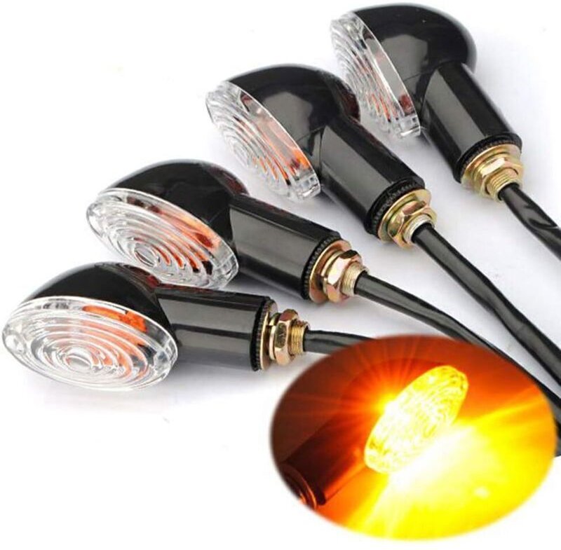 Mini-Blinker für Motorräder, 12 V, wasserdicht, universell einsetzbar für Motorräder, Roller, Quads, Cruiser und Offroad...