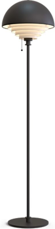 Herstal Stehlampe Schwarz, Schalterschirm 1x E27