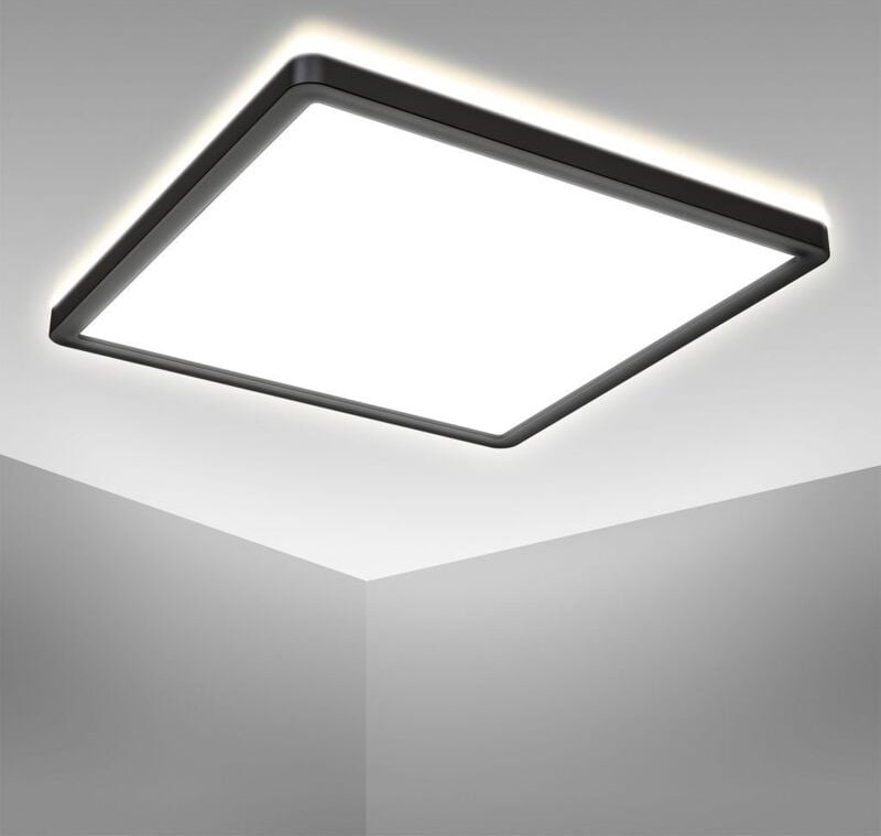 Thumbnail - B.k.licht - led Panel 29,3x29,3 cm - 18W, 2400lm, flach, backlight, neutralweiß, schwarz