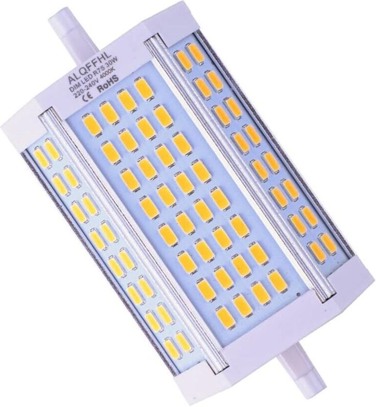 R7S 118 mm dimmbare 30-W-LED-Lampe, lineare LED-Doppelend-J-Typ-Flutlichtstrahler (entspricht 200 W/300 W Halogen T3), 3...