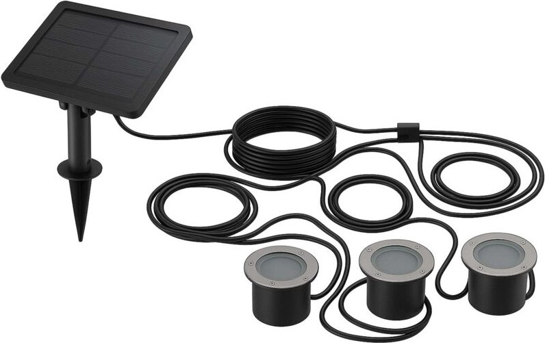 Set Aus 3 Eingelassenen Solarstrahlern SOLPOOL 100lm
