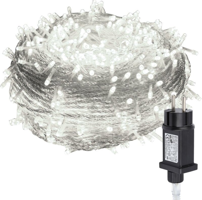 TolleTour 20M 200 LED Lichterkette Beleuchtung Außen Innen Party Weihnachten Garten Deko IP44 8 Modi Kaltweiß