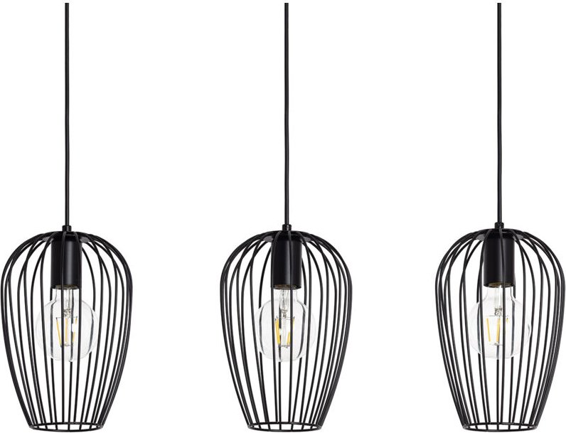 Pendelleuchte aus Metall Telmi 3 Spots Schwarz