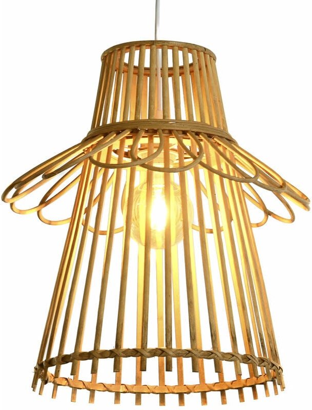 Dkd Home Decor - Ratan Decke 40x40x46 natürliches braunes Ratan -Material Multicolor -Farbfamiliendecke und Wandminen De...