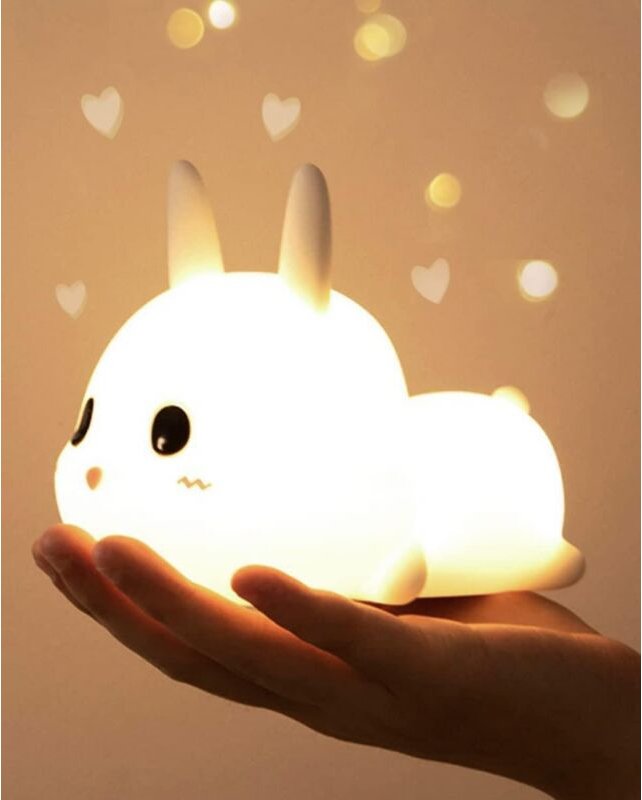 BEBUSINGOTO Nachtlicht für Kinder, 7 Farben, per USB wiederaufladbar, Kinder-Nachtlampe mit Fernbedienung, einstellbare ...