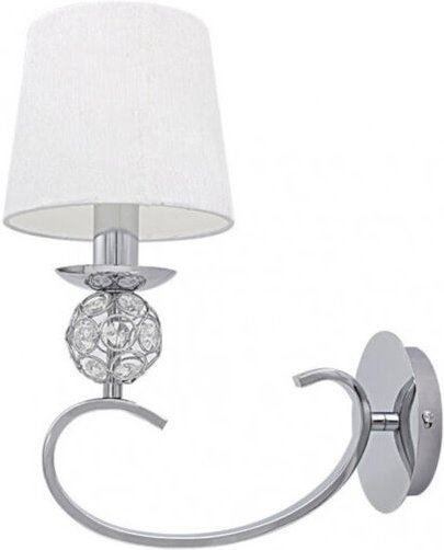 Ordoñez wandleuchte 1xe14 chrom weiss lampenschirm 34x15x25 cm