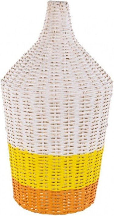 2x Tischlampe Rattan gelb-orange D.28x47,5h