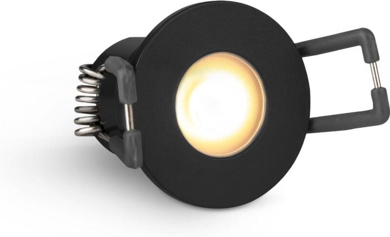 Einbaustrahler Mini Livorno 3W IP65 durchverbindbar - Lichtfarbe: Warmweiß 2700K - Farbe: schwarz matt
