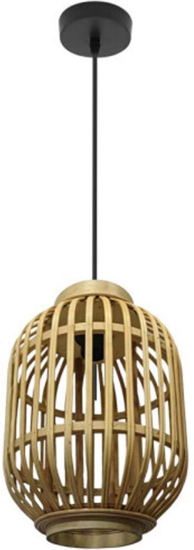 Diezma Pendelleuchte Schwarz/Bambus Natur 24d