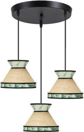 Fabrilamp - constantinople deckenleuchte 3xe27 beige/grün regx35x35cm