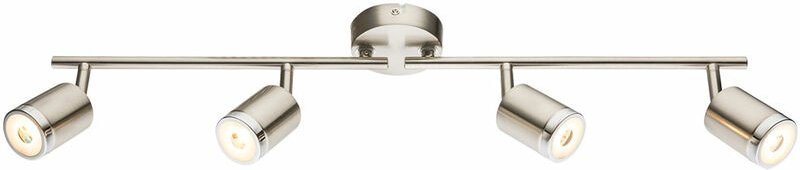 Led Decken Strahler Leuchte verstellbar Wohn Ess Zimmer Beleuchtung Spot Leiste Flur Lampe silber