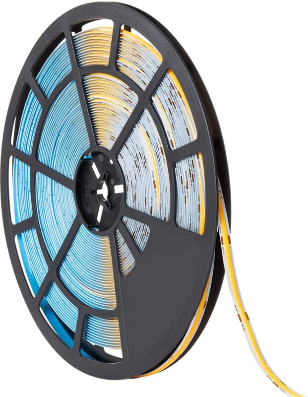 Thumbnail - LED-Streifenrolle 24V cob 320 LED/m 20m 11W/m 1100lm/m Breite 8mm Schnitt 10cm IP20 CRI90 2700K Warmweiß