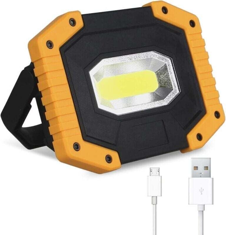 Ulisem T-SUN 30 W 2000 lm wiederaufladbares LED-Flutlicht, tragbar, 5200 mAh Akku, Arbeitsleuchte mit 3 Modi und USB-Ans...