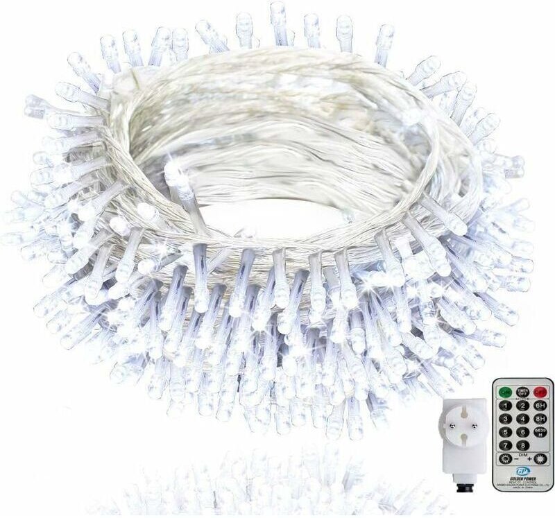 100 m lange Lichterkette für den Außenbereich mit Fernbedienung und Timer, 8 Modi für Ostern, Zuhause, Schlafzimmer und ...