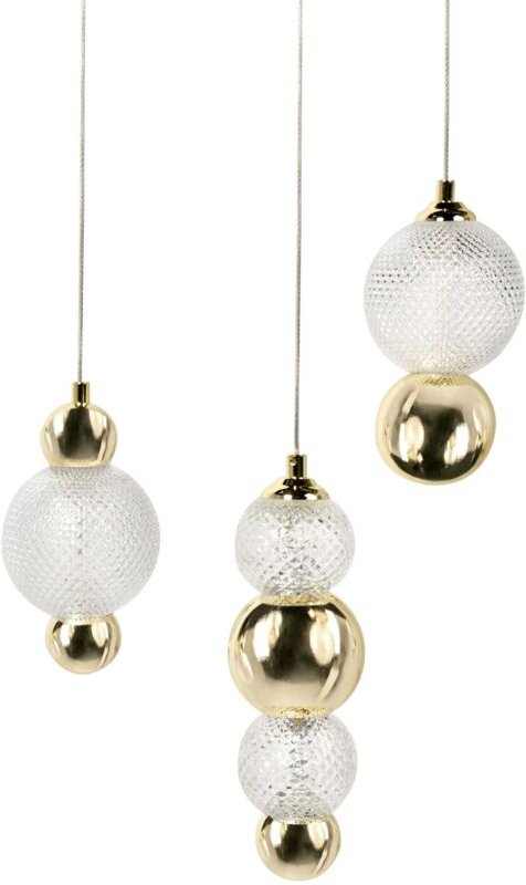 Hängeleuchte 3-flammig SORA LED Glas Gold