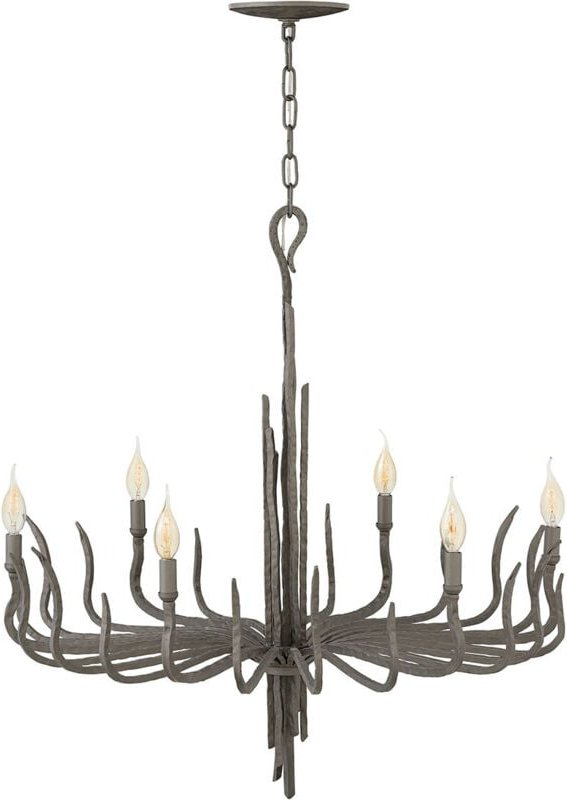 Thumbnail - Spyre - 6 Light Chandelier Bronze Finish, E14 - Elstead