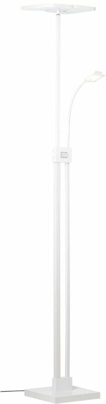 Brilliant - Forrester led Deckenfluter mit Lesearm weiß Innenleuchten,Stehleuchten,-Deckenfluter 1x 26W led integriert, ...