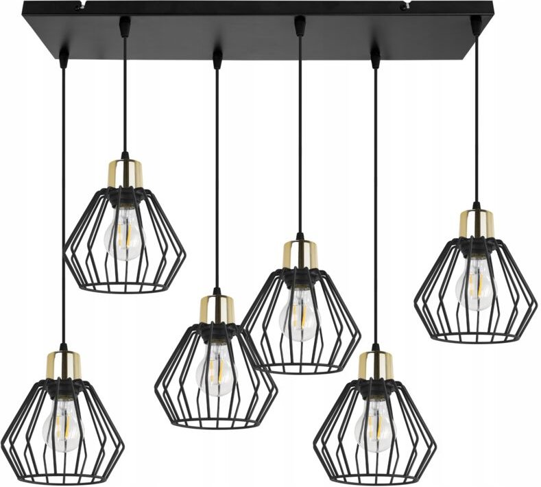 Hängelampe, Deckenleuchter, Drahtschirm, LED