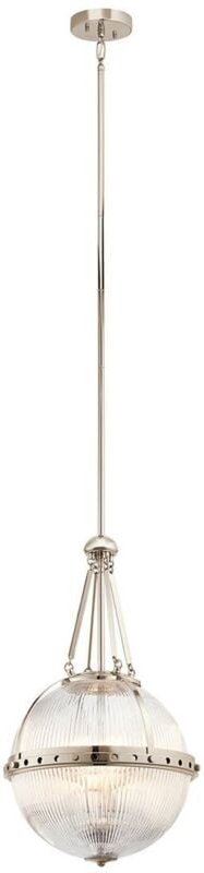 Aster - 3 Light Globe Deckenanhänger aus poliertem Nickel, E14 - Elstead