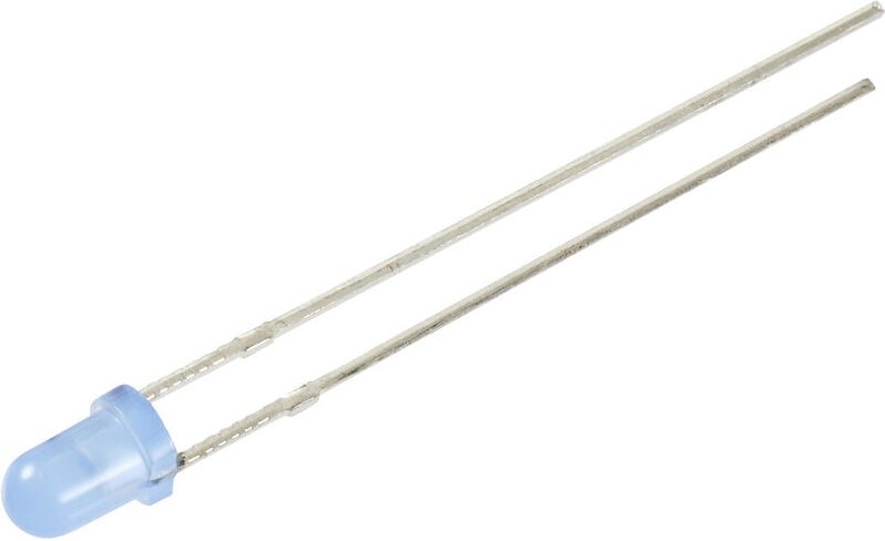 Thumbnail - Led bedrahtet Blau Rund 3 mm 750 mcd 30 ° 12 mA 5 v - Tru Components