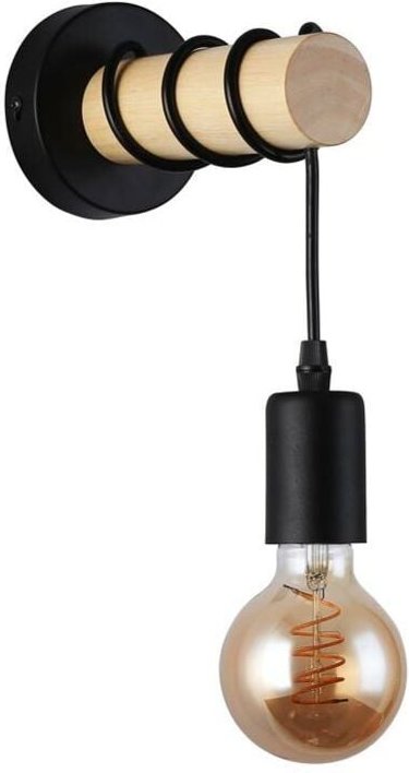 Rustikale Wandleuchte aus Holz „Mila“