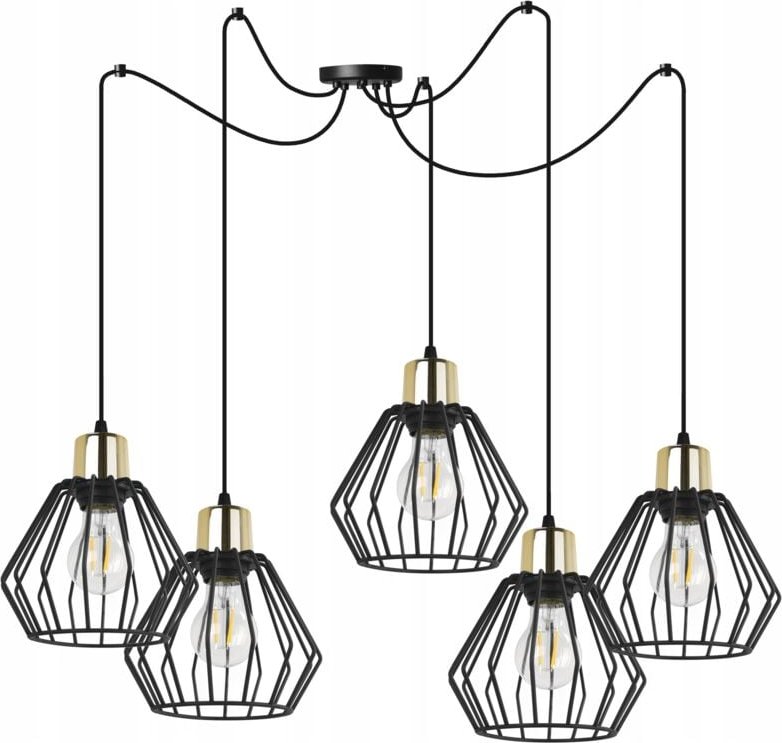 Hängelampe, Deckenleuchter, Drahtschirm, LED