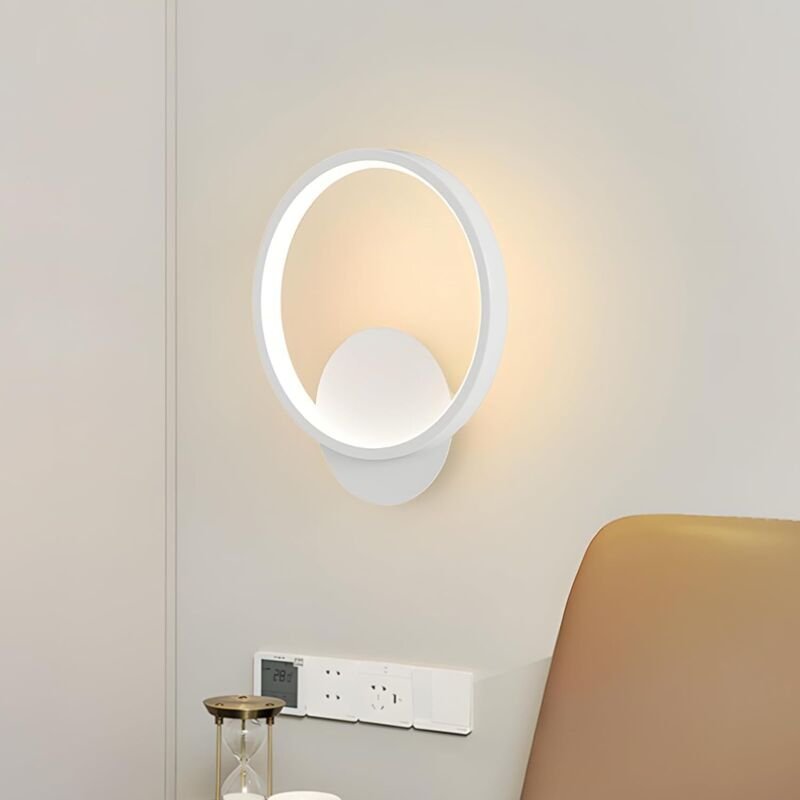 LED-Innenwandleuchte, 12 W, 1400 lm, moderne Wandlampe, drei Modi, Farbtemperatur 3000 K/4000 K/6000 K, weiße runde Wand...