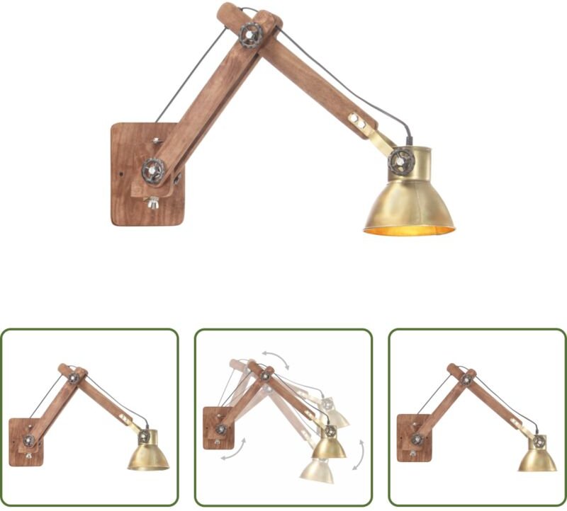 Messing Lampe - Wandleuchte Industrie-Stil Messing Rund E27