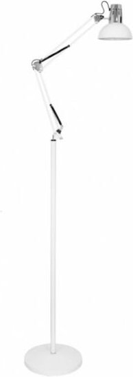 Fabrilamp - Schwenkfuß-Drehleuchte de rutilo 1xe27 weiß/chrom 180x28x28 cm