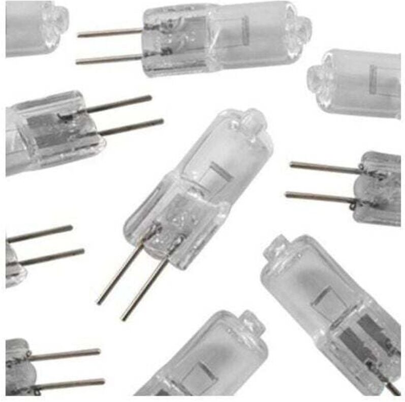 Thumbnail - 10 x DC 12 V Halogenlampen GY6.35/G6.35 50 W dimmbar Warmweiß 2700 K 2-polige klare Kapsellampe für Kronleuchter, Schrei...