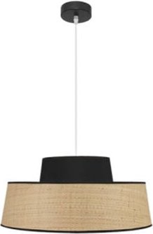 Fabrilamp - Hängeleuchte Modell Jia dimmbar 1-Licht Natur/schwarz
