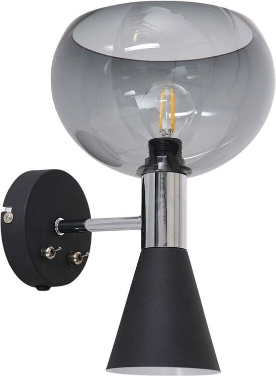 Steinhauer - Wandleuchte Wandstrahler Wandlampe Treppenhauslampe schwarz Flurleuchte h 35 cm