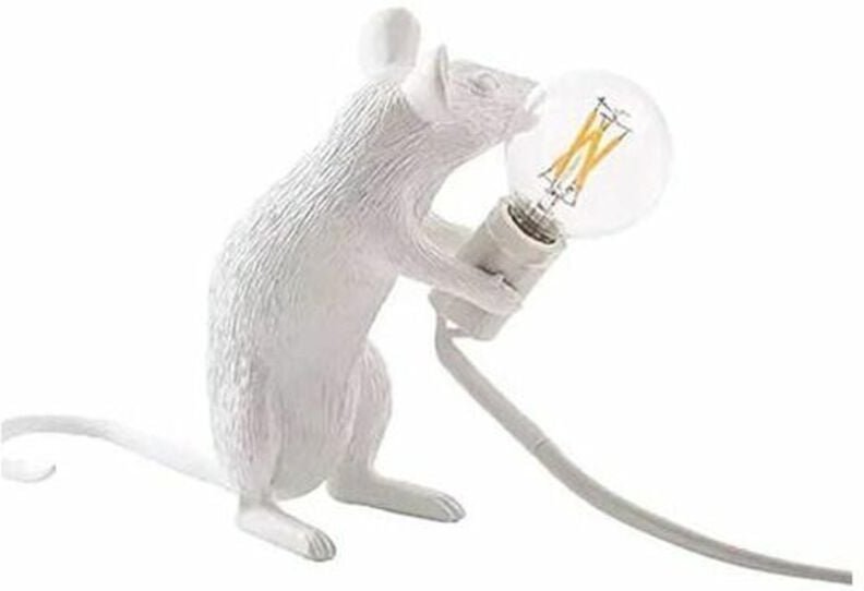 Tischlampe in Mausform, Harz-Tischlampe mit Nachttischlampe, 1 Stück