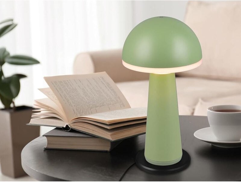 Reality Leuchten - Akku led Tischleuchte fungo kabellos für Innen & Außen, Grün - Höhe 30cm