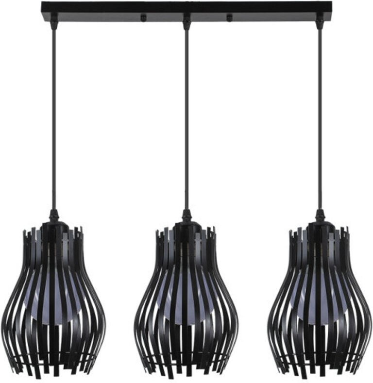 Ragusa längliche Deckenleuchte Schwarz 3xe27 Regx64x16cm - Fabrilamp