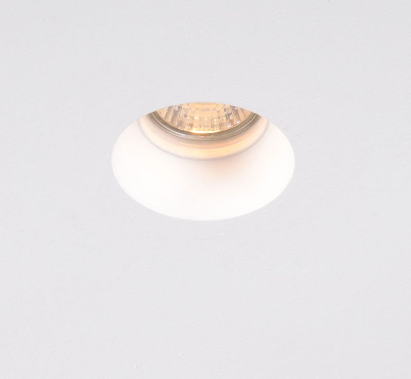 Einbauspot weiß 13 cm rund - Gypsy Stucco