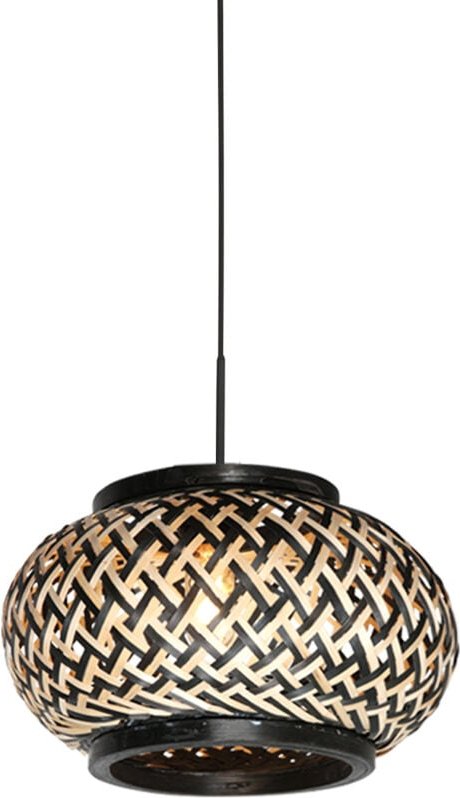 Mexlite - hängeleuchte - HaloSwap - natürlich schwarz - bambus -