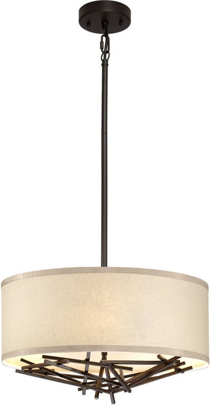 Taiko 3-flammige Pendelleuchte Olde Bronze