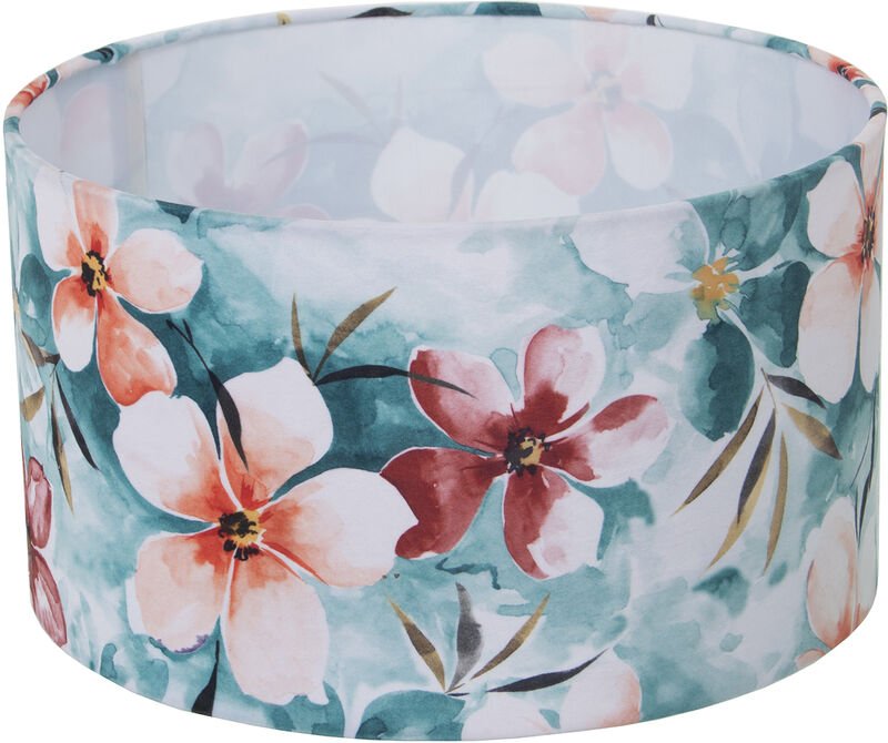 Zylindrischer Lampenschattendruck Fleur ° 35x20 cm für Glühbirnen E-27Pour alle Stile, um dem Haus eine Note zu verleihe...