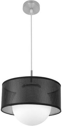 Fabrilamp - Cosmic Pendelleuchte 1xe27 nickel/schwarz-silber regx30x30 cm