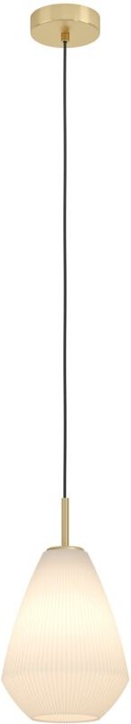 Eglo - Hängelampe Caprarola, 1-flammige Pendelleuchte über Esstisch, Esszimmerlampe aus satiniertem Glas und Metall in M...