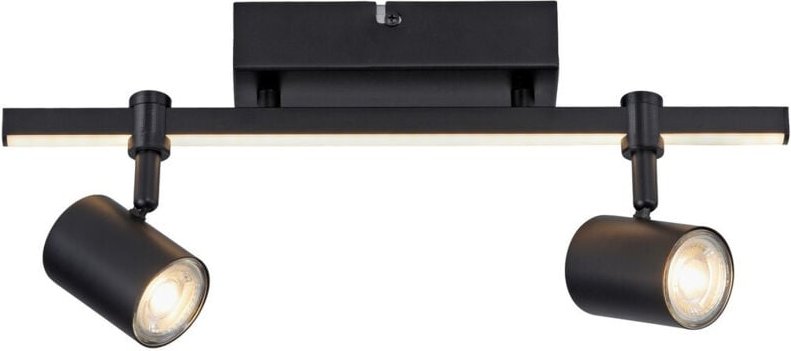 Thumbnail - Paul Neuhaus Barik Twin Deckenstrahler Schwarz 2xGU10, 1x 5W LED 3000K