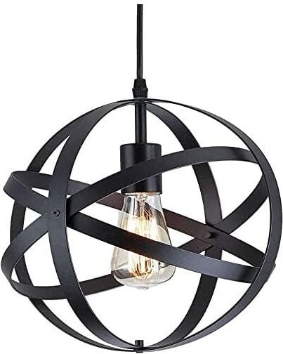 COMELY Industrielle Vintage Pendelleuchte E27 Metall Hängelampe für Küche mit 100cm verstellbarem Kabel für Treppe Küche...