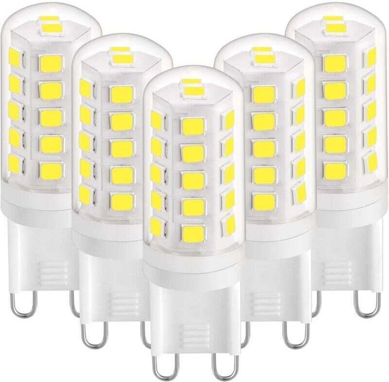 YMYNY 3W G9 LED-Lampe, Kaltweiß 6000 K, 420 lm, G9 LED-Glühbirnen, 28 W und 40 W Halogenlampen-Äquivalent, G9 LED-Maisbi...