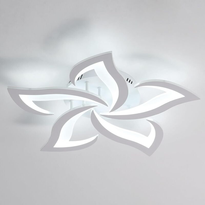 COMELY LED-Deckenleuchte, 60 W, 6750 lm, Deckenleuchte, moderne Blütenblatt-Deckenlampe für Wohnzimmer, Schlafzimmer, Kü...