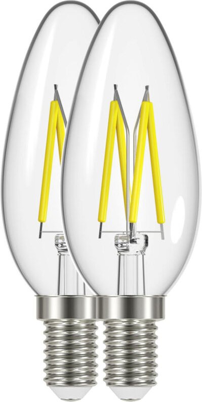 Ampulle Flamme Filament LED E14 Warmweiß Set mit 2 - Prolight