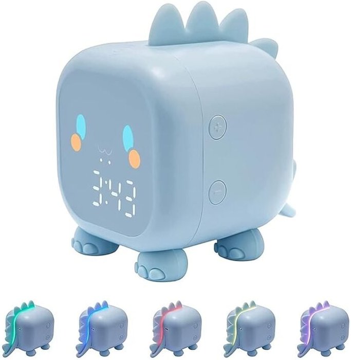 Thumbnail - Kinder Lichtwecker, Dinosaurier Wecker Kinder, Wecker Digitaluhr mit Nachtlicht Timer Snooze Funktion, wiederaufladbare ...
