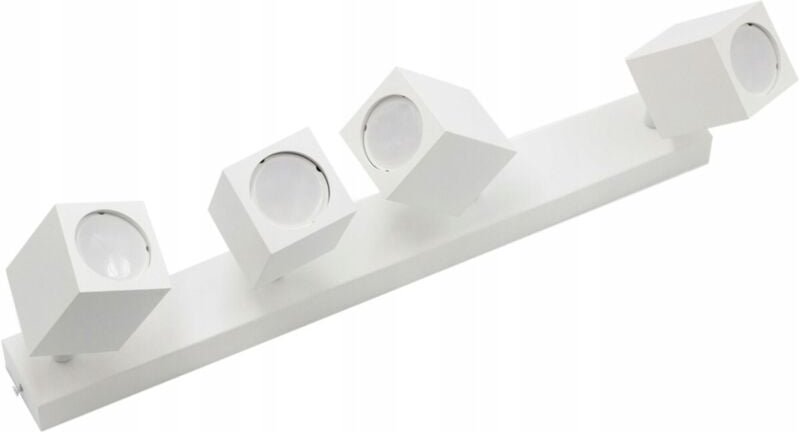 Vierstrahlige Wandleuchte GU10 quadratisch weiß