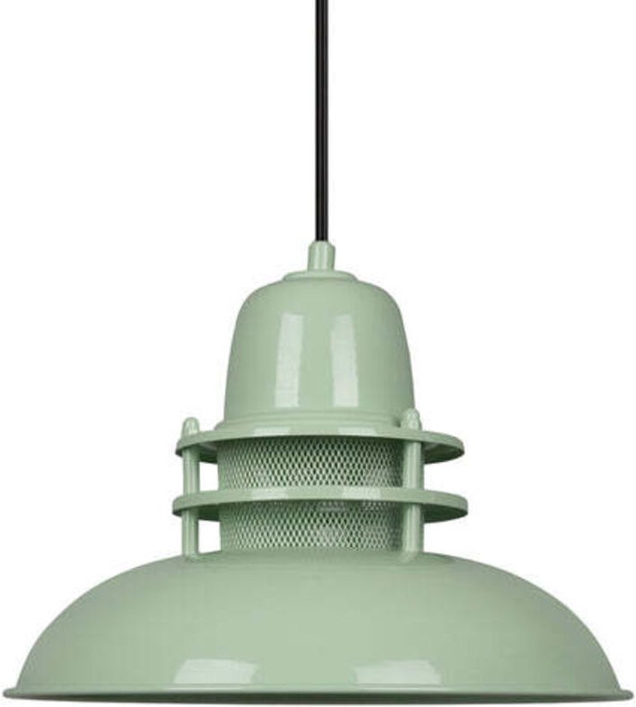 Fener Industrielle Pendelleuchte aus Minzgrün Metall handbemalt – Vintage Kronleuchter E27 Ø34 cm für Wohnzimmer, Schlaf...