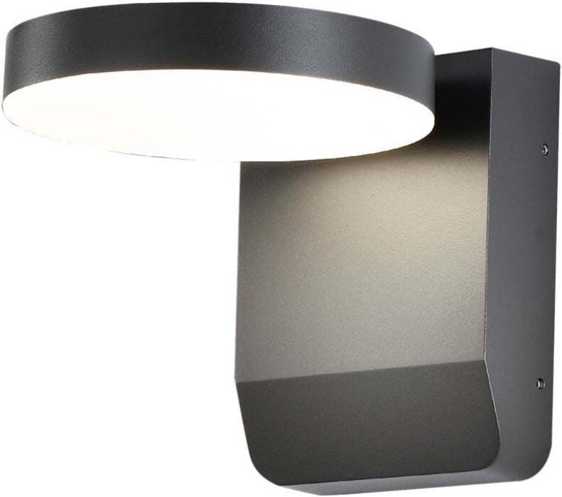 V-tac - Runde LED-Wandleuchte 17W 150LM/W Schwarz Naturweiß IP65